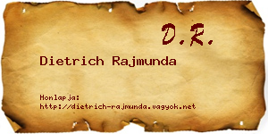 Dietrich Rajmunda névjegykártya